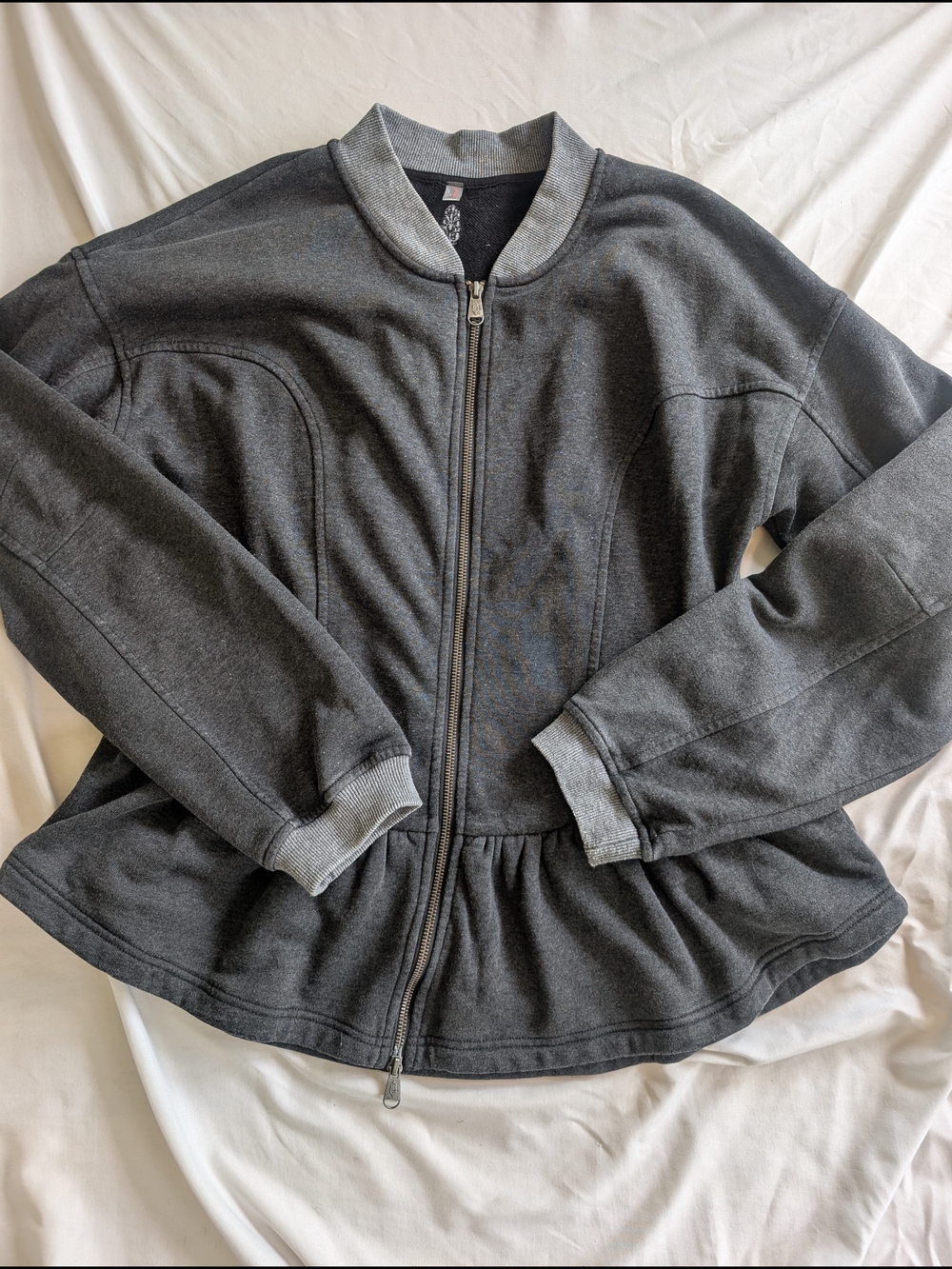 FP Movement Charcoal Zip Jacket - Soft Athletic Layer